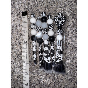 Unbranded handmade Makeup Brush Set Black and White​